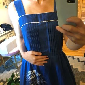 Vintage Blue Dress with pockets